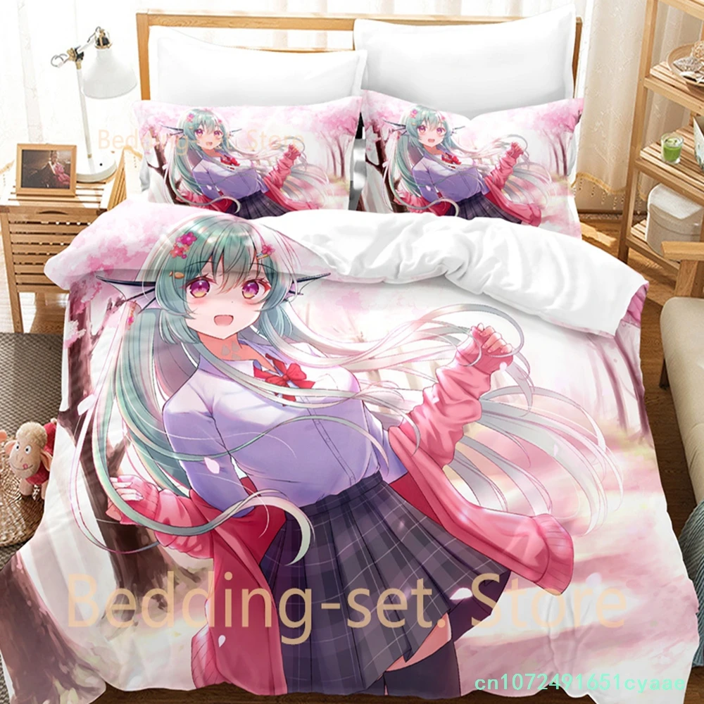 2024 Finana Ryugu Bedding Set Single Twin Full Queen King Size Bed Set Adult Kid Bedroom Duvetcover Sets 3D Anime Bed Sheet Set
