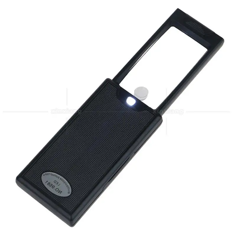 2.5X 45X Led Lamp Lighting Pull-Out Reading Reading Book Appraisal Antique Jewelry Handheld Reading Book Magnifying Glass