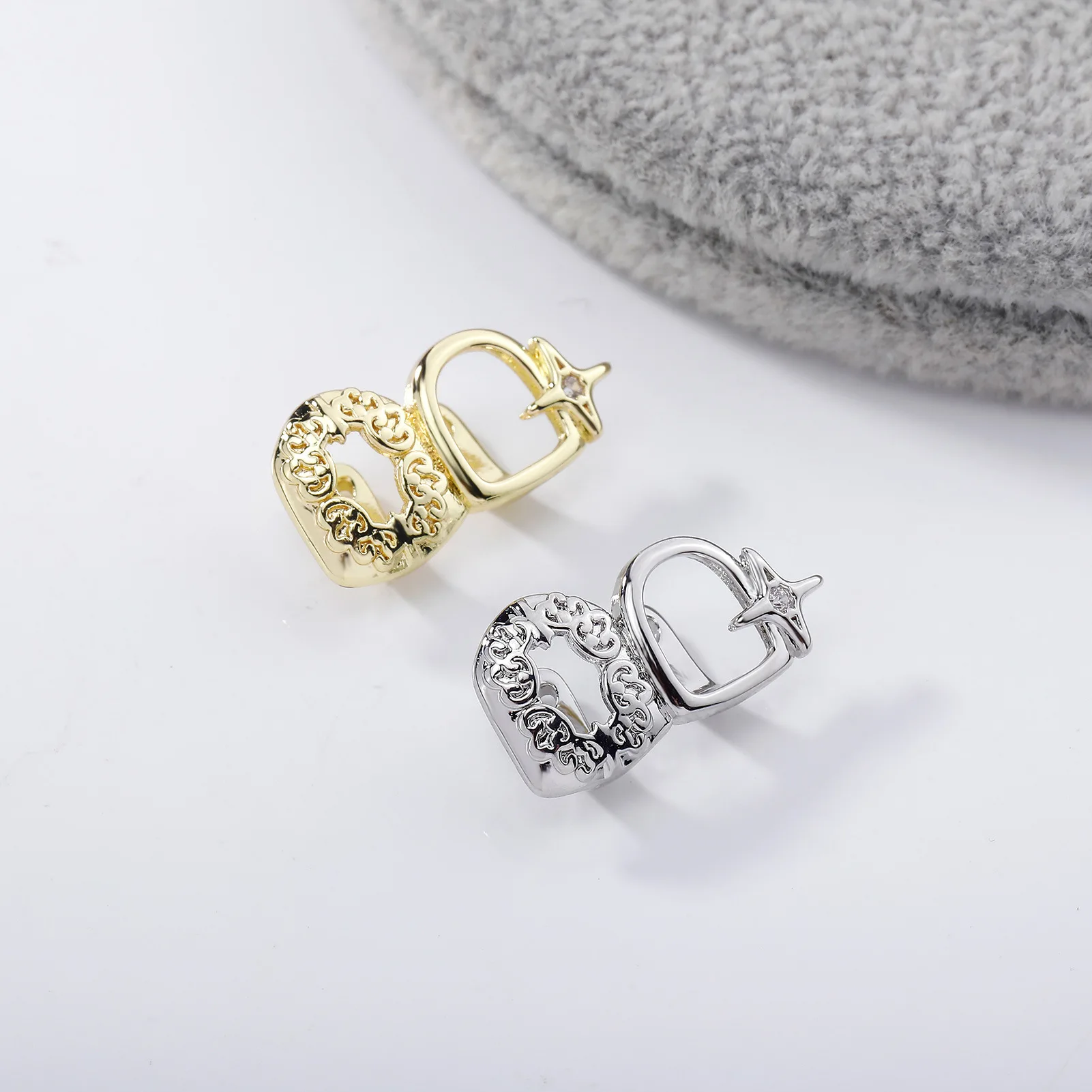 Irregular Heart Grillz Teeth Jewelry Hollow Love Shape Tooth Cover Hip Hop Mouth Jewelry Gold Silver Fashion Accessories