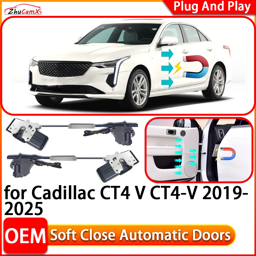for Cadillac CT4 V CT4-V 2019-2025 Car Automatic Electric Soft Close Door Closer Power Closing Door Comfort Closing System