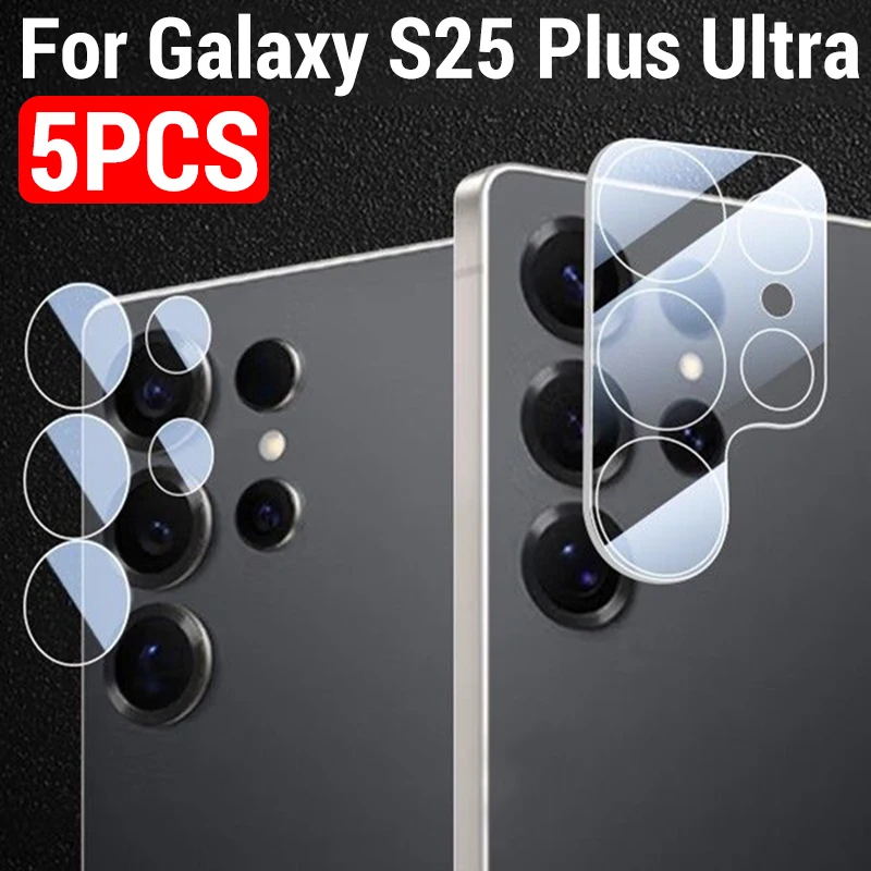5-1Pcs Camera Lens Glass For Samsung Galaxy S25 Plus Ultra S25Ultra HD Clear Camera Protector Film Rear Lens Tempered Glass Film