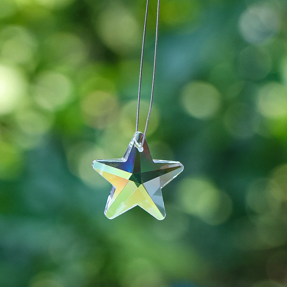 1pcs 30mm Clear Crystal Pendants Star Shape Shiny Crystal Charms for Jewelry Making DIY Women's Necklace Earrings Finding