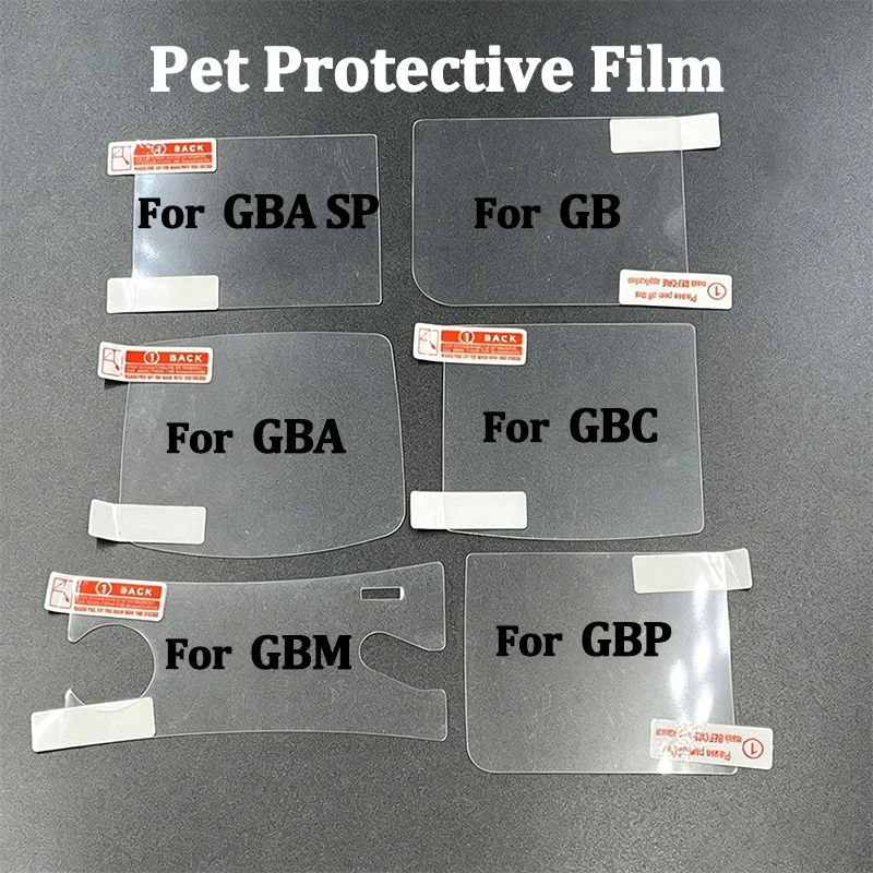 1/2/5 PCS PET LCD Screen Protector - Anti-Scratch HD Clear Protective Film For GBA SP/GB/GBA/GBC/GBM/GBP Handheld Consoles