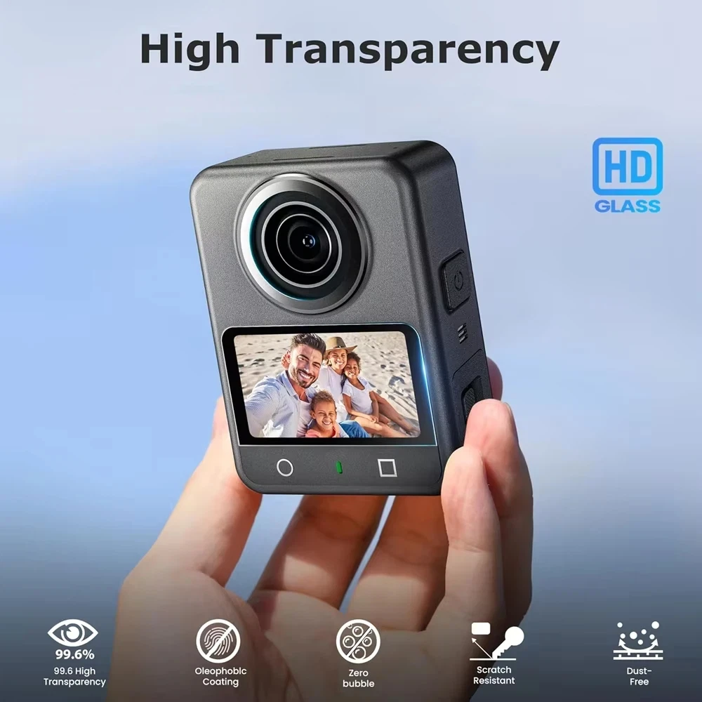 1PCS Tempered Glass Screen Protector for DJI Osmo 360  II 2gen 2026 9H HD Clear Protective Film with Alignment Installation