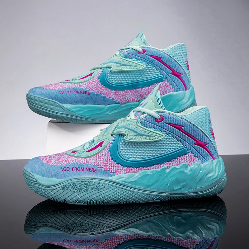 Men's Basketball Shoes Breathable Cushioning Non-Slip Wearable Runing Shoes Gym Training Athletic Basketball Sneakers