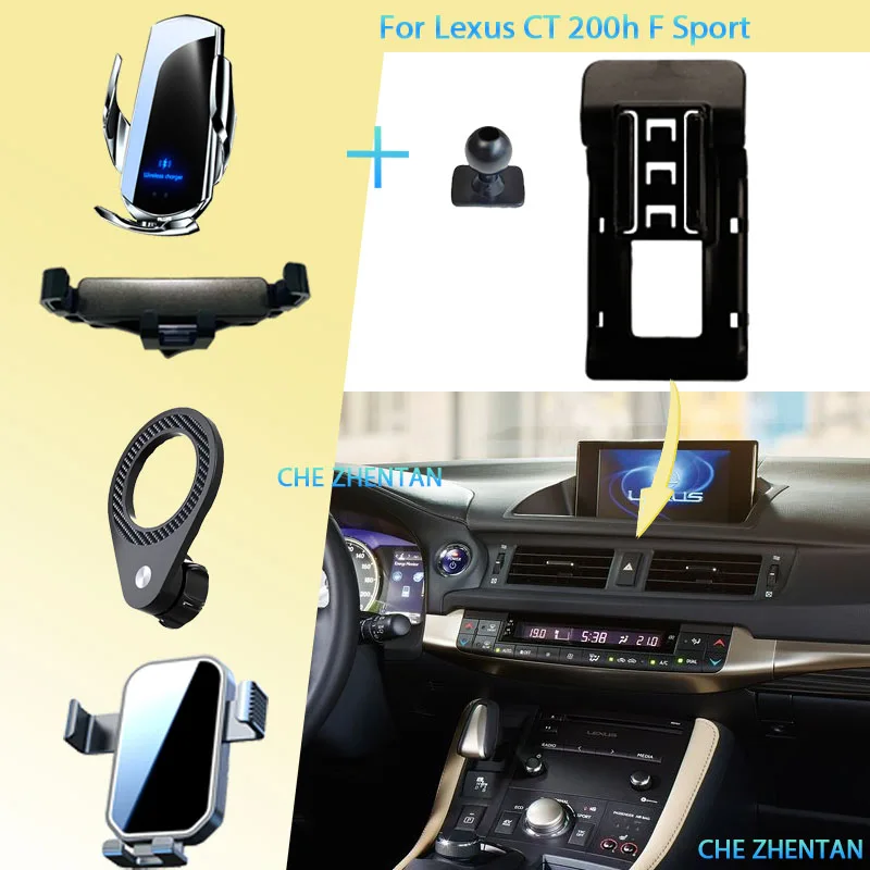 Car Mobile Phone Holder for Lexus CT 200h F Sport 2011~2023 360° Rotating Car Vehicle Phone Mounts Navigation Stand Accessories