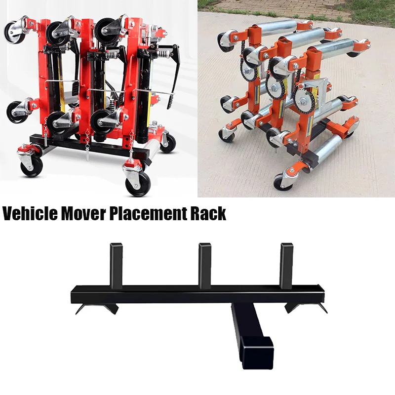 Car Dolly Rack, Storage Rack with 360° Rotatable, Hydraulic Ratchet Trolley Jack Stand Organizer,4-Dolly Capacity