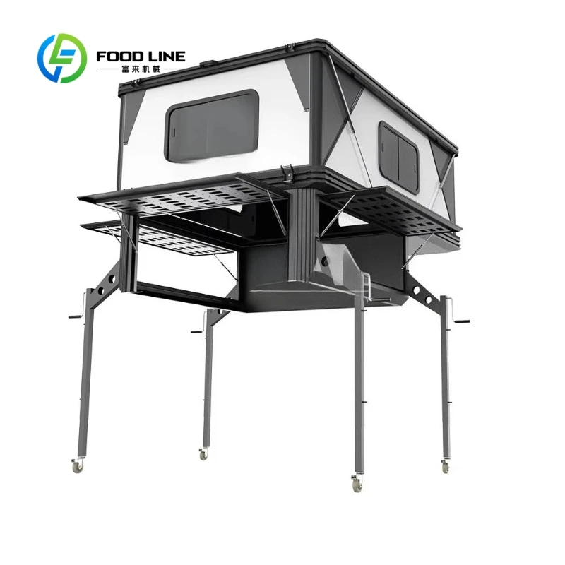 Customized Aluminum Foldable Roof Tent,Hard Shell Pickup Camper Top for All Kinds 4WD Pickup Truck Outdoor Offroad Camping Use