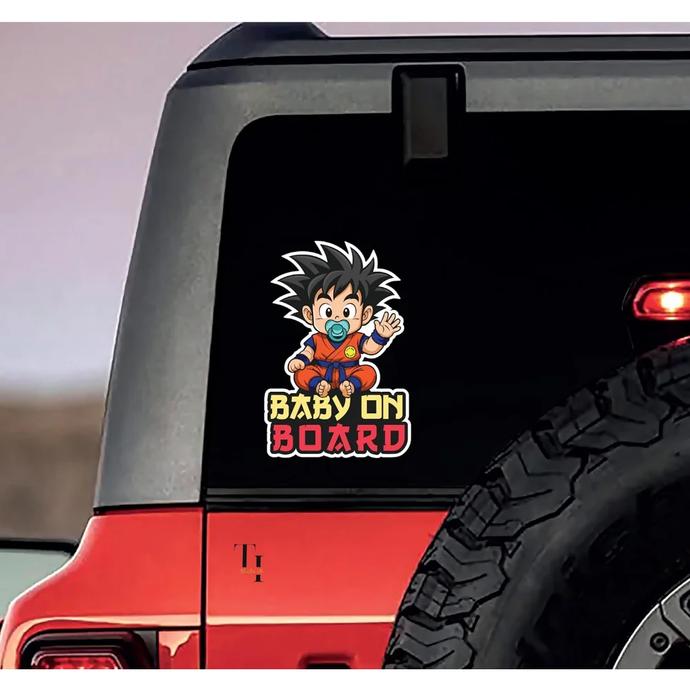 Anime Baby on Board Sticker Removable Decal Car Bumper Indoor Outdoor Window Sticker Vinyl Decal for Car Truck Van