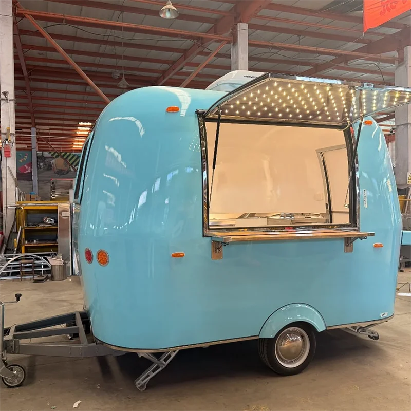 Mobile Commercial Food Truck Trailer Outdoor Street Burger Food Truck Ice Cream Remorque Food Truck Trailer for Catering