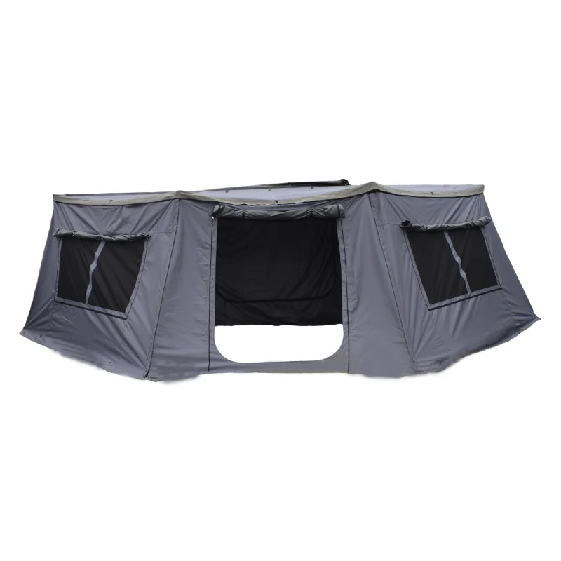 Car Awning 180 Degree, 4x4 Roof Side Awning with Side Walls Enclosure, Waterproof Sun Shade for SUV Truck Camping, Outdoor, XL