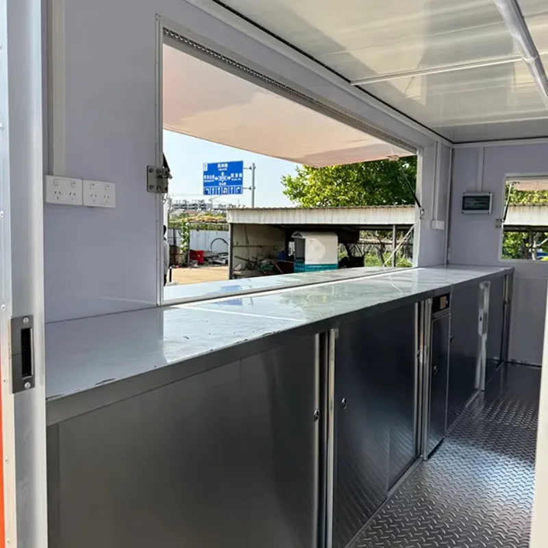 Double Decker Food Truck Equipped Two Level Outdoor Food Trailer for Sale Thailand Gyros Food Trailer Customized