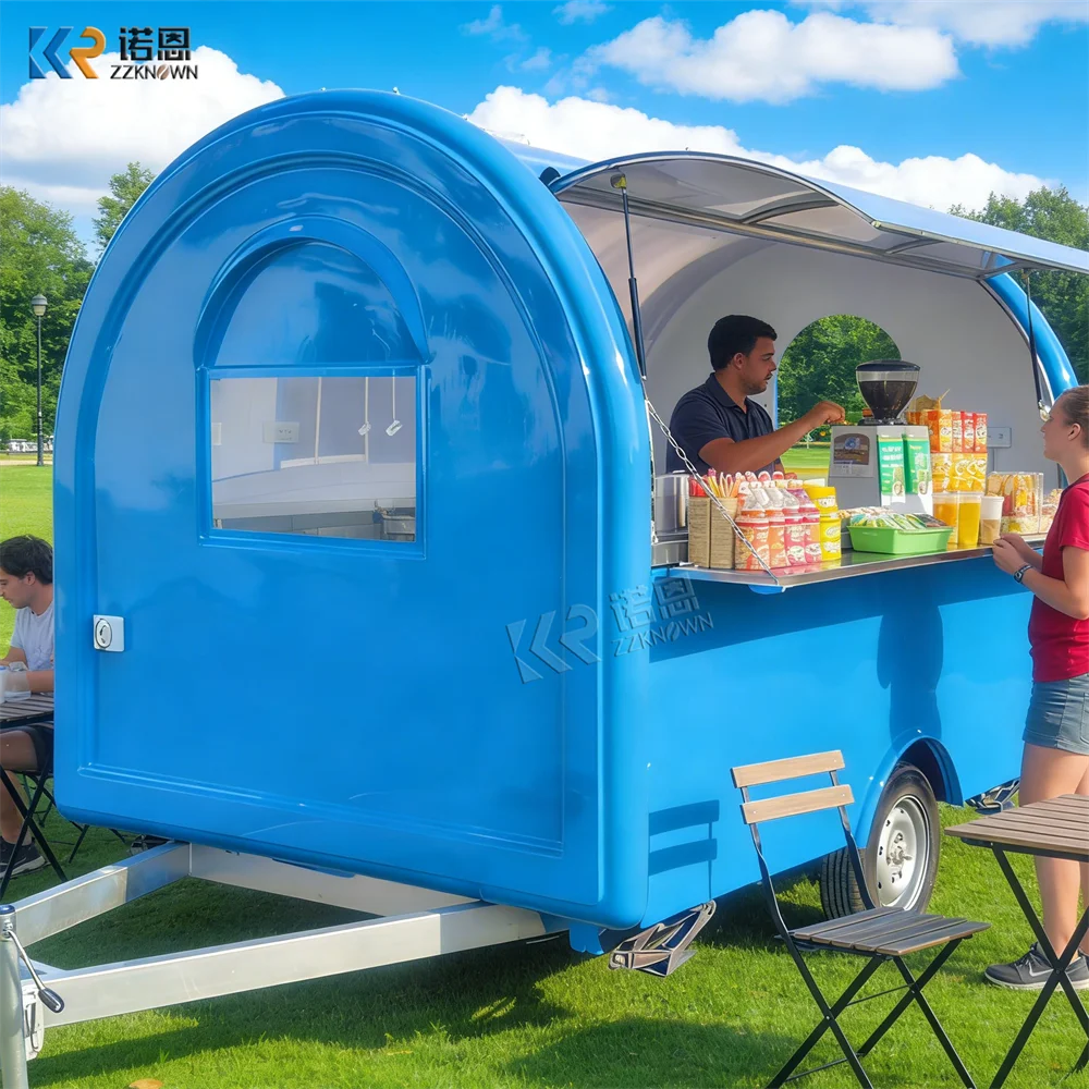 Commercial Fast Food Trailer Mobile Portable Snack Trailer Truck Street Multi Functional Fast Food Truck For Outdoor Events