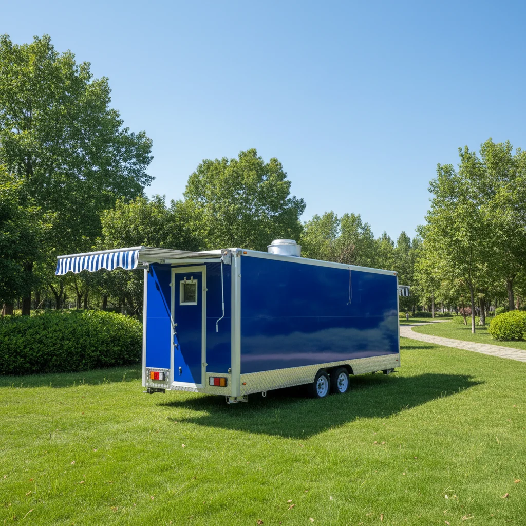 Outdoor Mobile Food Truck Trailer Ice Cream Truck Road Camper Street Food Carts with Fully Equipped Customized