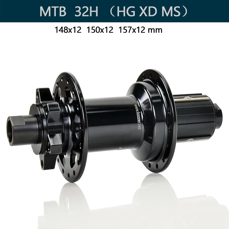 Koozer 550 One-piece Cr-Mo Steel Axle MTB AM/FR/DH E-bike 12x148mm 12x150mm 12x157mm Super Boost HG XD MS 12S 32H Bicycle Hubs