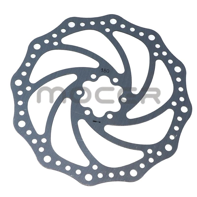 180mm MTB Mountain Road Cruiser Bicycle Rotor Stainless Steel Disc Brake System with 6 Holes Essential Bike Parts Accessory