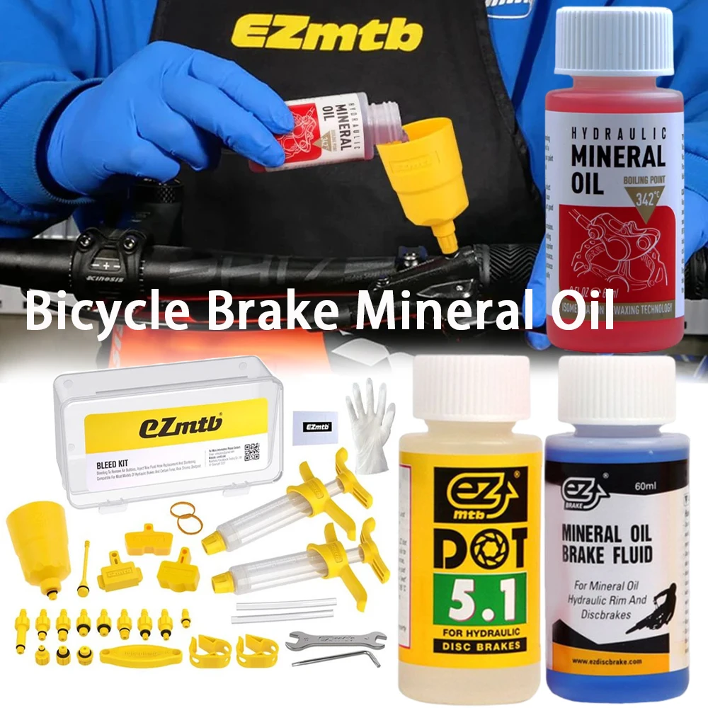 Bicycle Brake Mineral Oil Bicycle Hydraulic Disc Brake Oil Bleed Kit Mineral Oil MTB Road Bike Brake Repair Tool Oil Injector