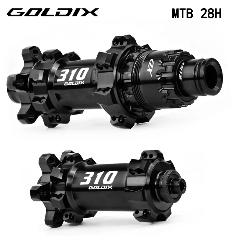 GOLDIX M310 mountain bike hub straight pull spoke 28 Holes 36-tooth ratchet system compatible with HG/XD/MS bicycle freewheels