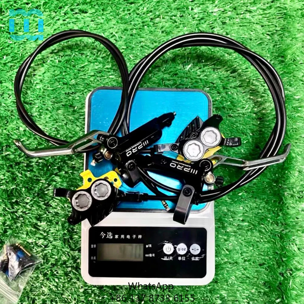 SeeMore 4-Pistons Hydraulic Disc Brake Set For MTB Left Front 850mm Right Rear 1550mm Hydraulic Brake Kit For MTB
