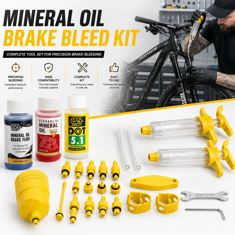 Bicycle Brake Mineral Oil ，Bicycle Hydraulic Disc Brake Oil Bleed Kit ，Mineral Oil Shimano MTB Road Bike Brake Repair Tool