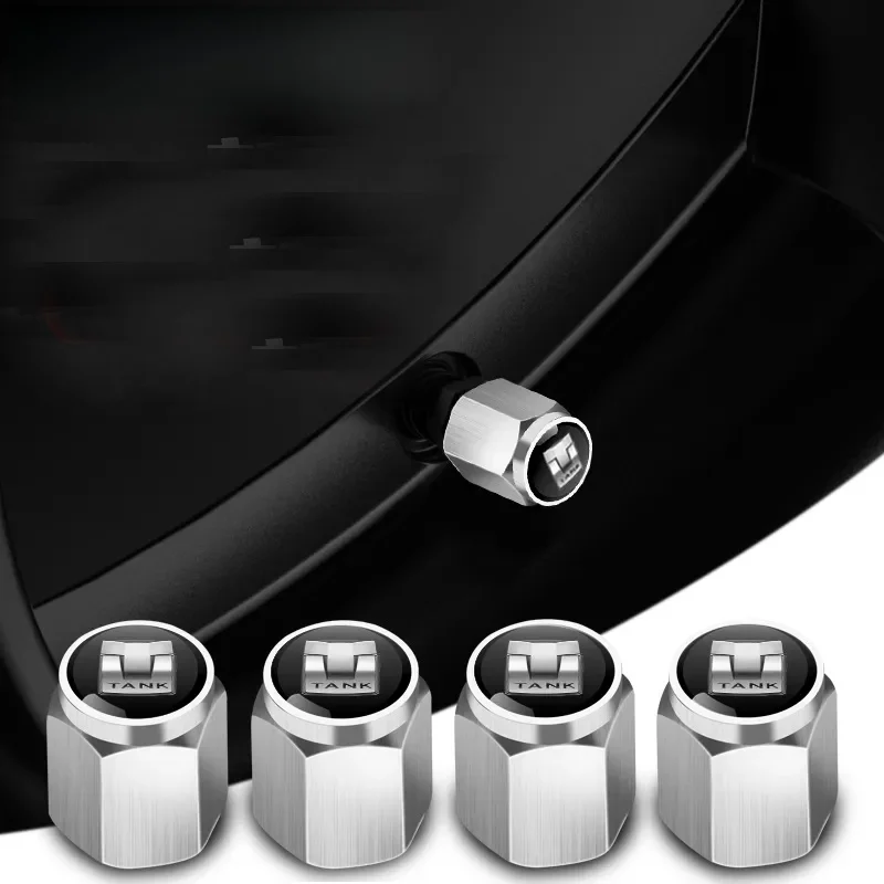4 Piece Set Car Wheel Tire Valve Cover Aluminum Alloy Dust Cover Auto Accessories for Great Wall Car Tank 300 500 400 700 2023