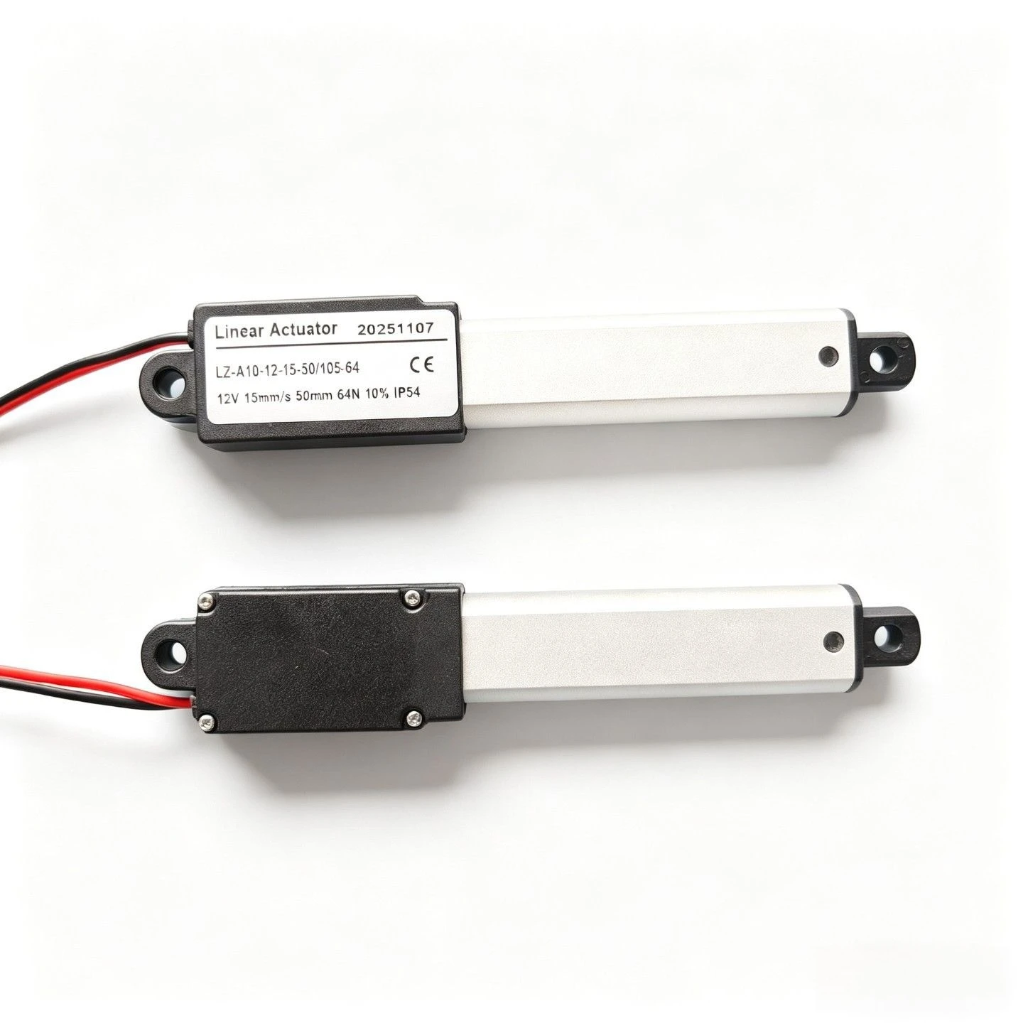 6V 12V Micro-Linear Actuator 10mm 21mm 30mm 50mm Stroke 30N 60N 90N 150N Motor Electric Waterproof Actuator Motor with Brackets