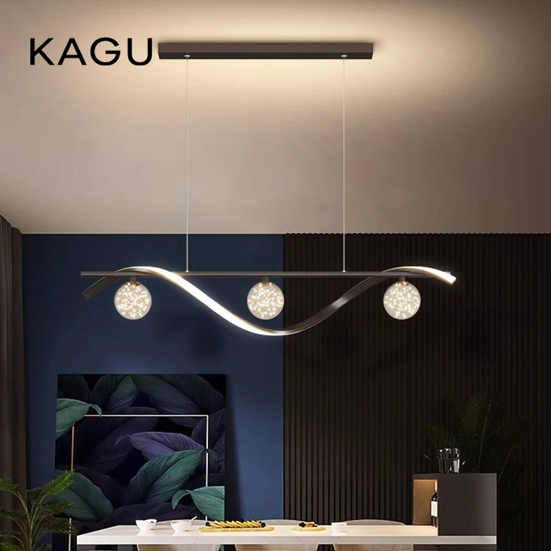 Modern Minimalist Led Pendant Lamps Dimming for Coffee Table Dining Room Kitchen Island Ceiling Chandelier Home Lighting Fixture