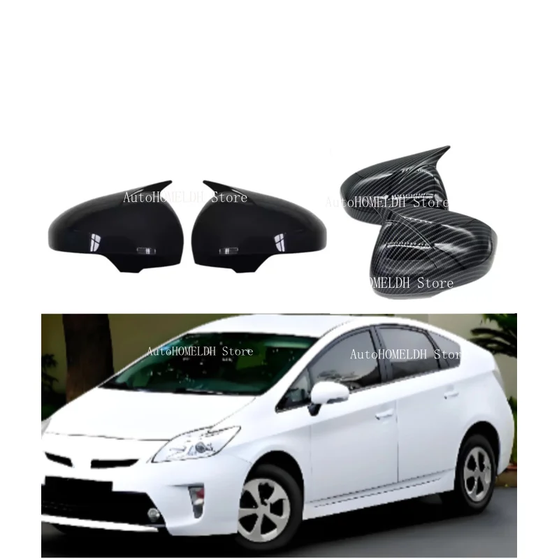 Rearview Side Mirror Cover Fit For Toyota Prius 2012 2013 2014 Wing Cap Car Door Rear View Case Trim Carbon Fiber