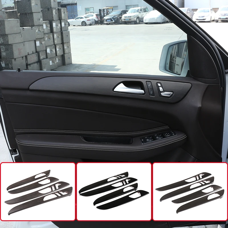 For Mercedes Benz ML GLE GL Class GLS320 400 2012-2019 Car ABS Black Interior Door Decoration Panel Cover Trim Accessories