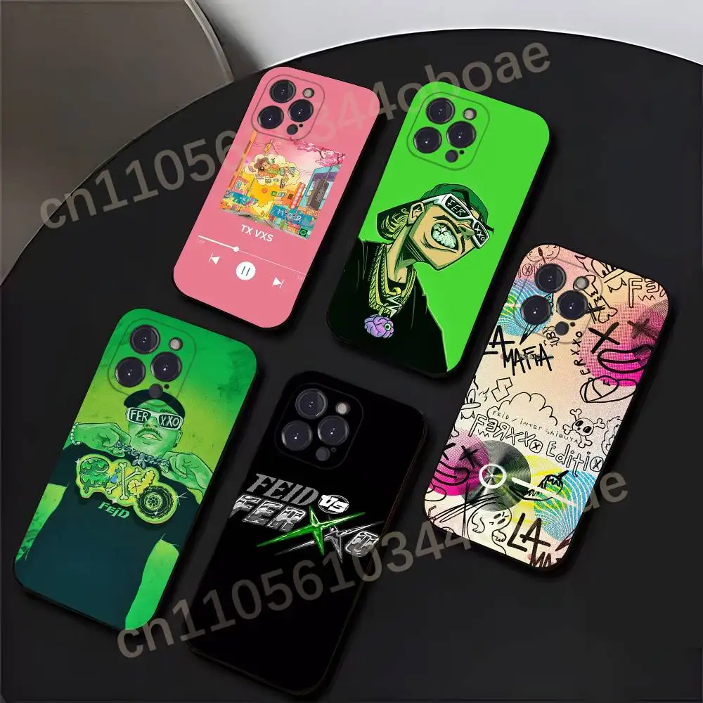 F-Feid FERXXO VOL Sagrado Phone Case For iPhone 17,16,15,14,13,12,11,Pro,Max,Plus Soft Black Cover