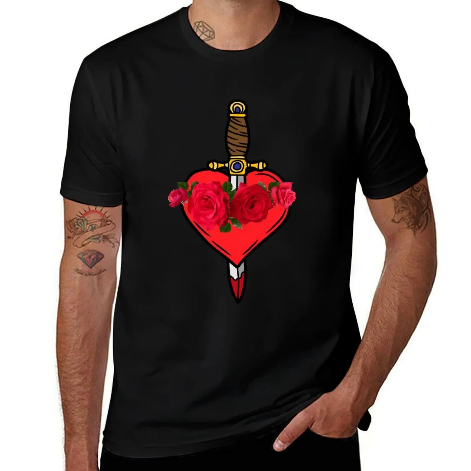 Sagrado corazón de Maria T-Shirt Casual Basic Short Sleeve T-Shirt