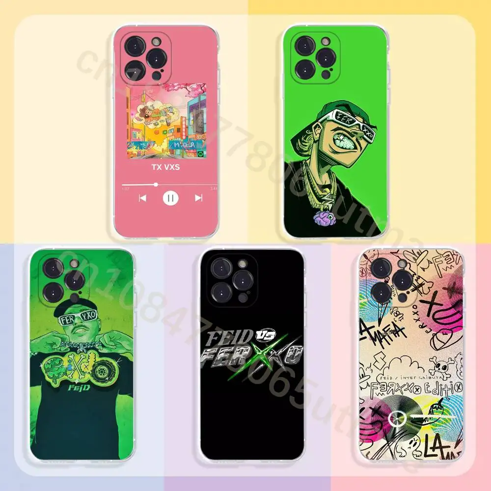 F-Feid FERXXO VOL Sagrado Phone Case For iPhone11,12,13,14,15,16,17,Plus,Pro,Max,Plus,Transparent Cover