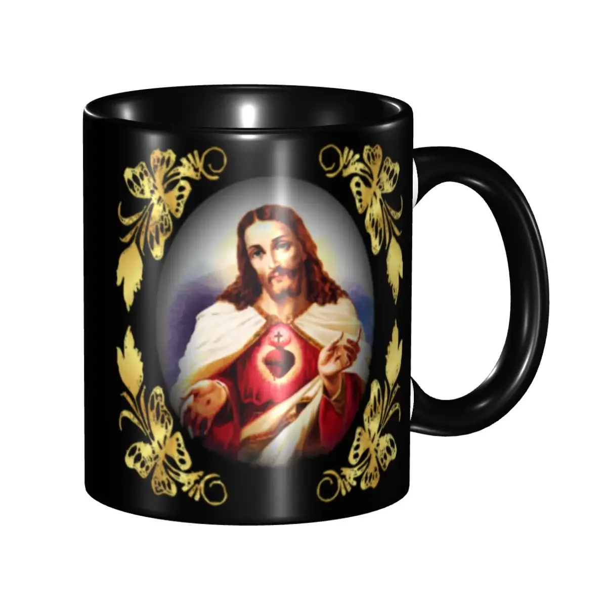 Sacred Heart Of Jesus Catholic Detente Sagrado Corazon De Jesus Coffee Mugs DIY Customized Ceramic Tea Milk Mug