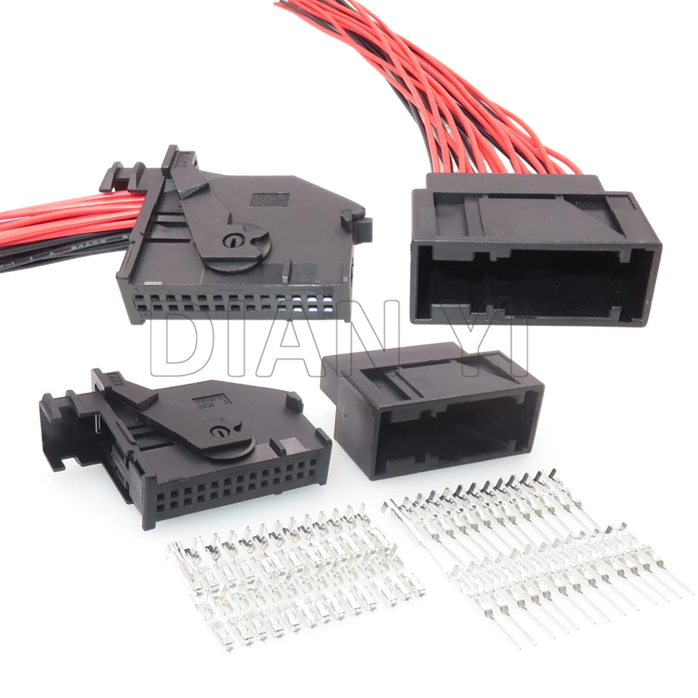 1 Set 26 Way Auto Headlight Plug 7L6972726 Car Navigation Instrument Controller Socket AFS Module Connector AC Assembly For VW