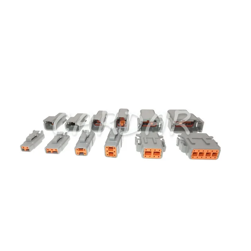 1 Set Deutsch DTM Waterproof Wire Connector Kit DTM06-2/3/4/6/8/12S DTM04-2/3/4/6/8/12P AC Assembly Auto Sealed Plug With Pins
