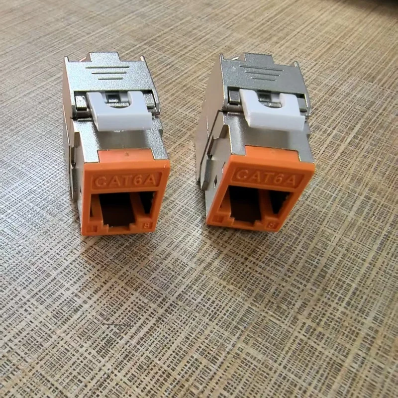 CAT6A Cat6 6 6A RJ45 Connector 6PCS Female Keystone Jack Toolless Module Plug For Networking Patch Panel Consumer Electronics