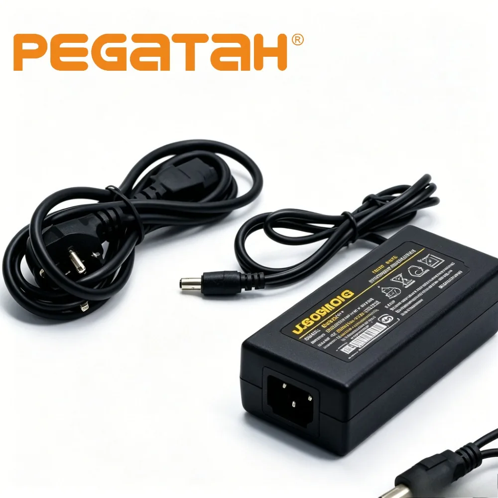 PEGATAH 60W 12Volt 5A EU/US Plug Power Supply Adapter DC5521 Connector for CCTV DVR Security Camera Accessories