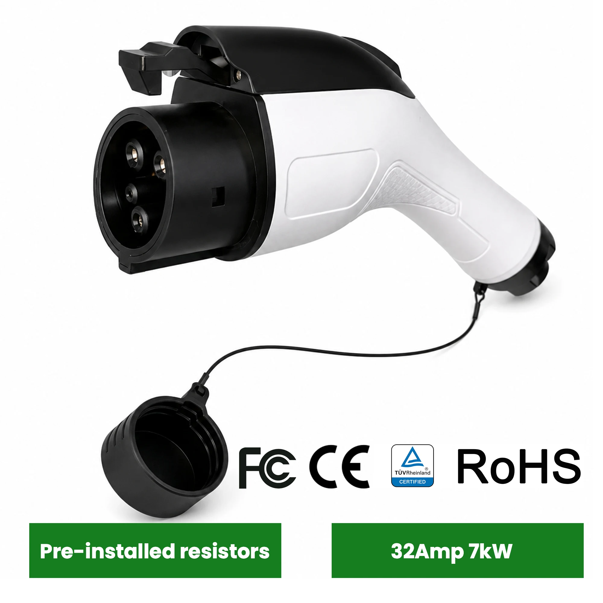 FITMPH J1772 EV Charging Replacement Plug, Connect to EV Charging Ports, Level1 and Level2 Charging Cable Nozzle Type1 Connector