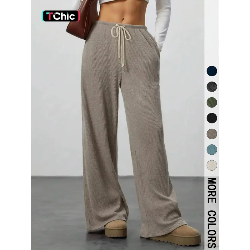 High Waist Comtable Wide Leg Casual Jogging Pants Versatile Athletic Trousers Relaxed Fit Ideal Everyday Wear Athleisure Casua