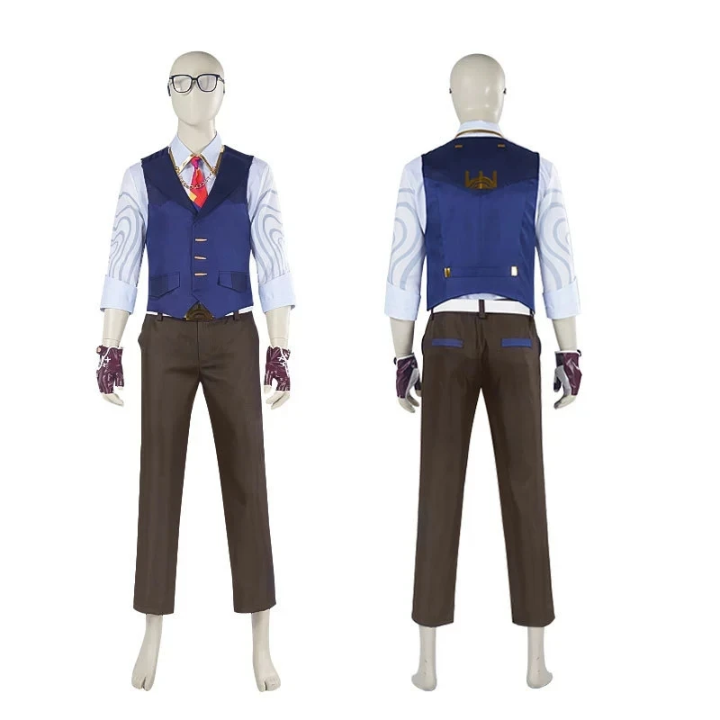 Anime Valorant Chamber Cosplay Costume Vest Shirt Pant Outfit Accessory Halloween Carnival Party Christmas Outfit Disguise Wear