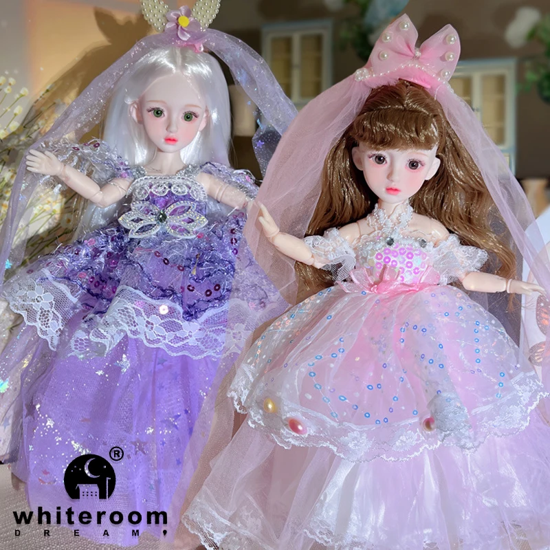 Christmas Dolls for girls Toys Bjd Dolls Ball jointed Doll 1/6 Green Eyes 30cm  Wedding Princess Dress Children Birthday Gifts