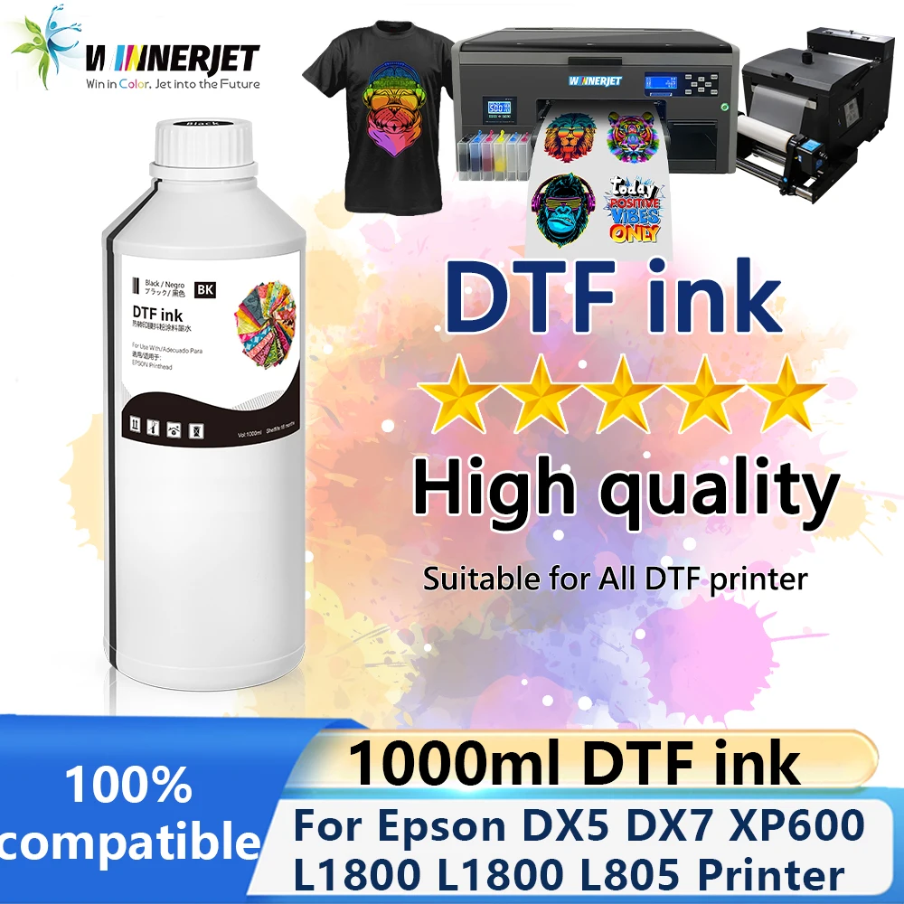 High Quality 1000ml White DTF INK Set For DTF Film Direct Transfer Film Heat Transfer for Epson Printer Ink I3200 L1800 XP600