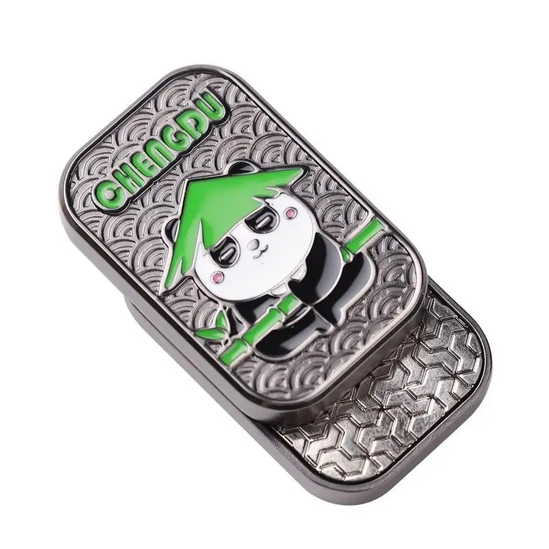 Metal Infinite Position Magnetic EDC Push Card Flick Design Dense Tactile Paragraph Crisp Click Coin Portable Hand Gadget