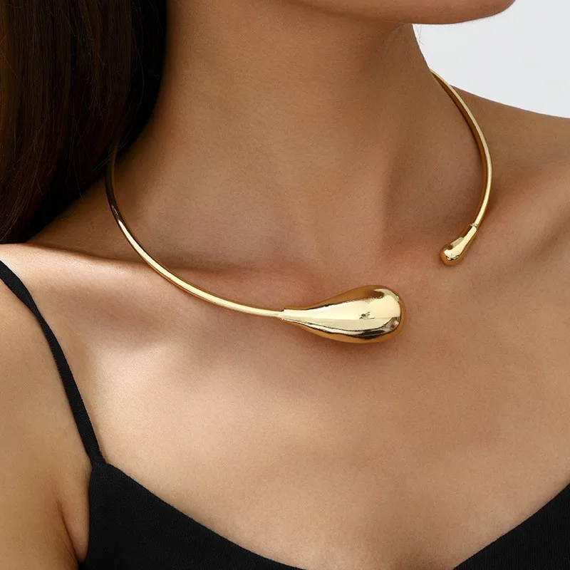 Minimalist Vintage Geometric Metal Jewelry Necklace Bracelet Ring for Women Girls Creative Design Necklace Sense Set Jewelry