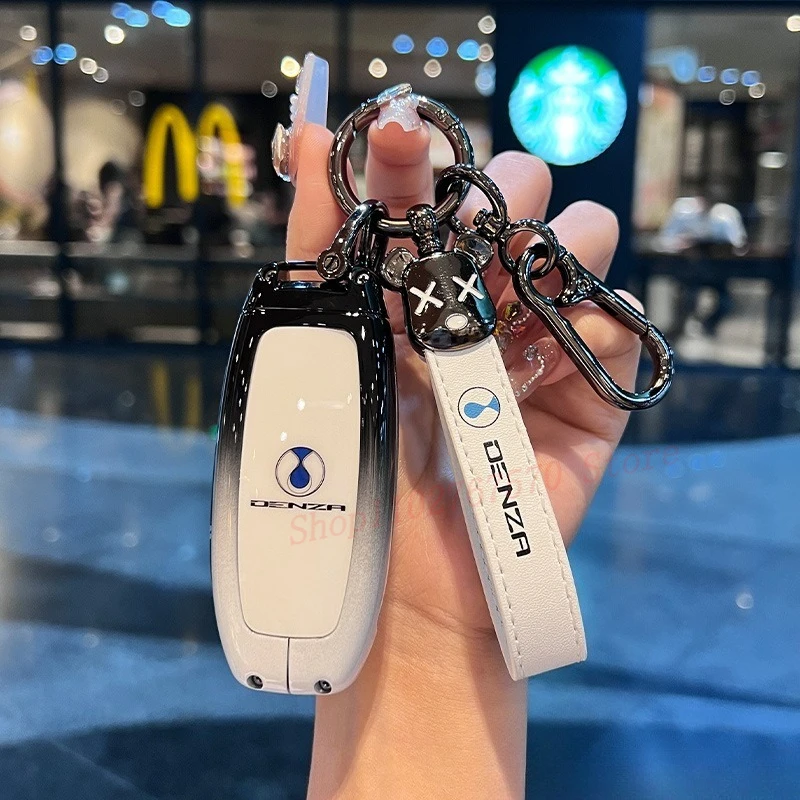 For DENZA D9 N8 N7 Z9 Zinc Alloy Car Smart Remote Key Case Cover Protective Shell Bag Keychain Car Interior Modified Accessories