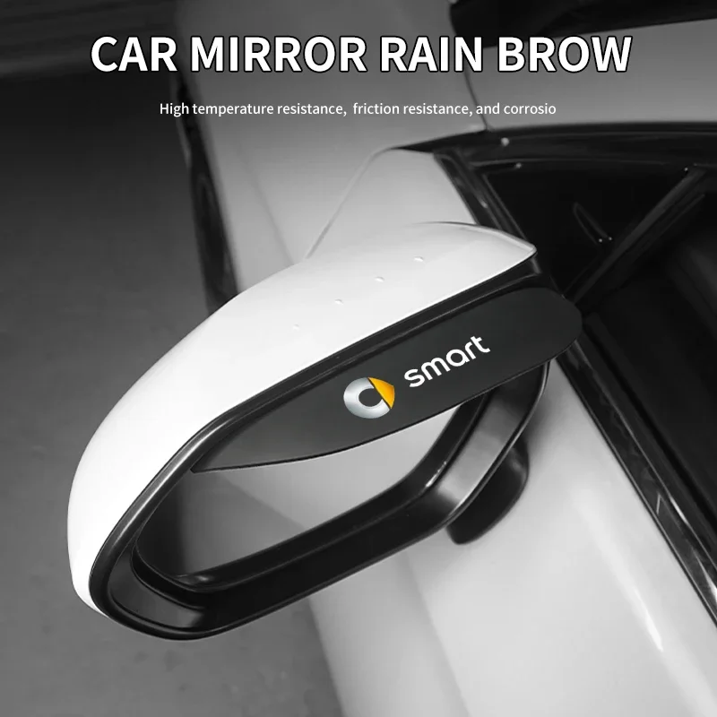 Car Side Mirror Sun Visor Rain Shield Protective Eyebrow Accessory For Smart Fortwo 453 EQ Cabrio Forfour 450