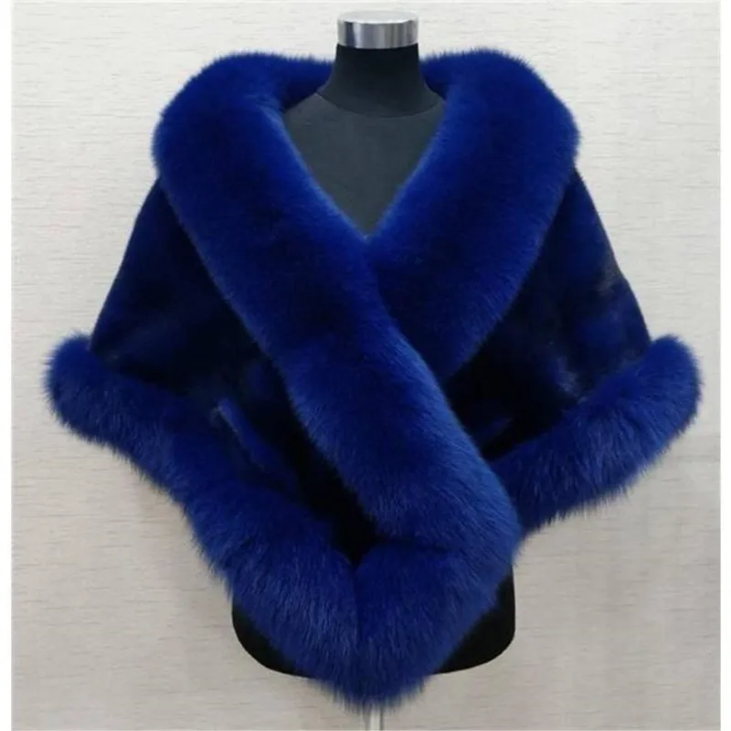 New style of fur and shawl women's cape coat dress