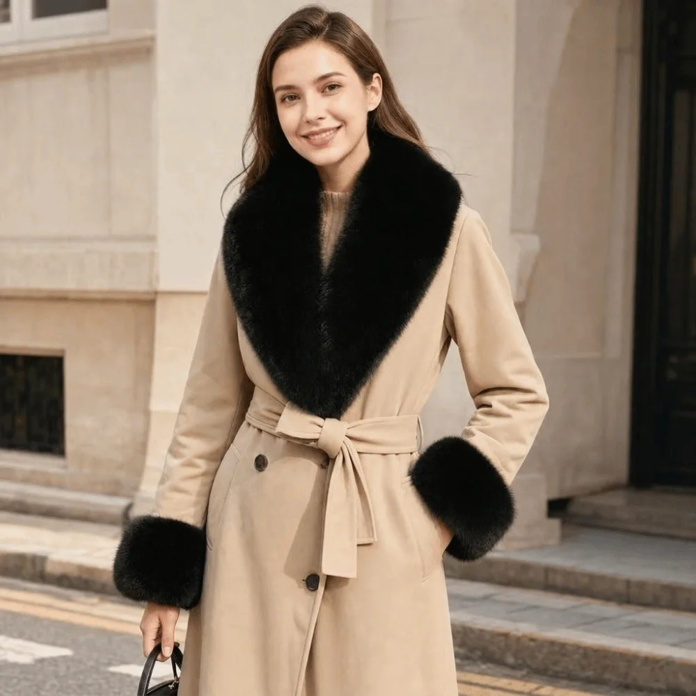 Versatile Warm Texture Faux Fur Scarf Shawl Detachable Soft Touch Collar Cuffs Set Fluffy Comfortable Neck Warmer Birthday Party