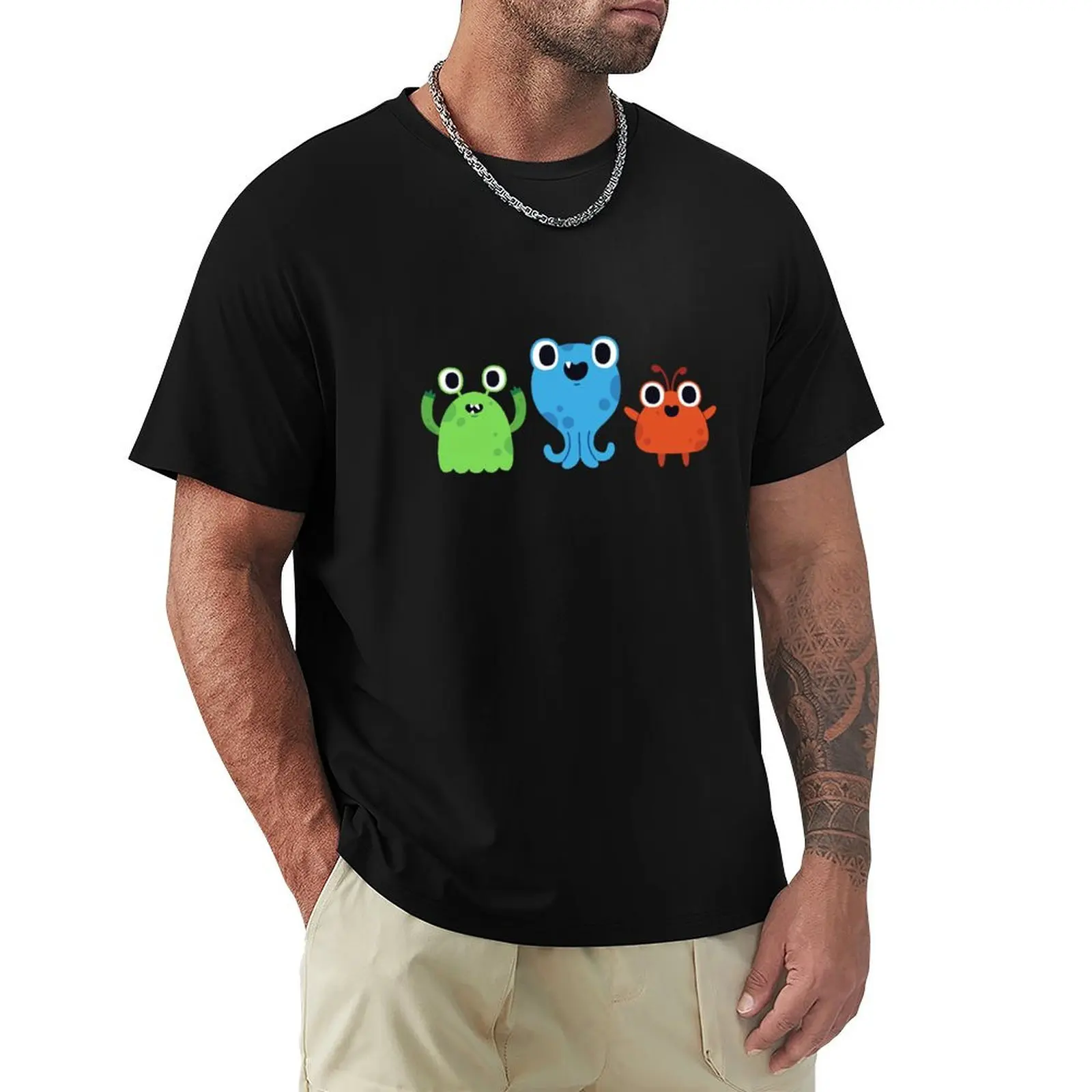 Cute Monsters T-Shirt Lightweight Cooling Short Sleeve Tee