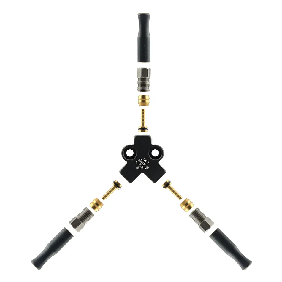 NFOX Electric Tricycle Bike Scooter Hydraulic Brake One-to-Two Converter Tee Single Wheel Double Disc Brake Oil Pipe Accessories